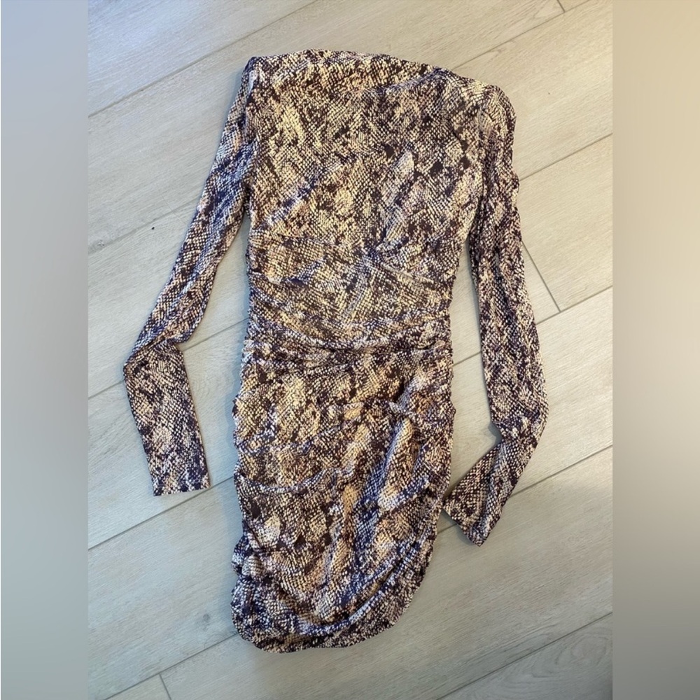 Michael Costello Revolve Antonella Mini Dress in Snake XS - Picture 3 of 7
